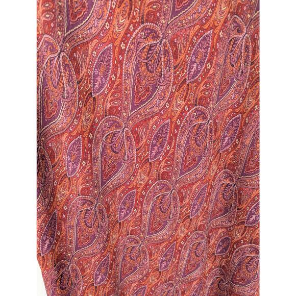 J Jill Paisley maxi skirt  Sz M s Rayon crepe Waist 30-34" Length 36"EUC - Picture 3 of 10